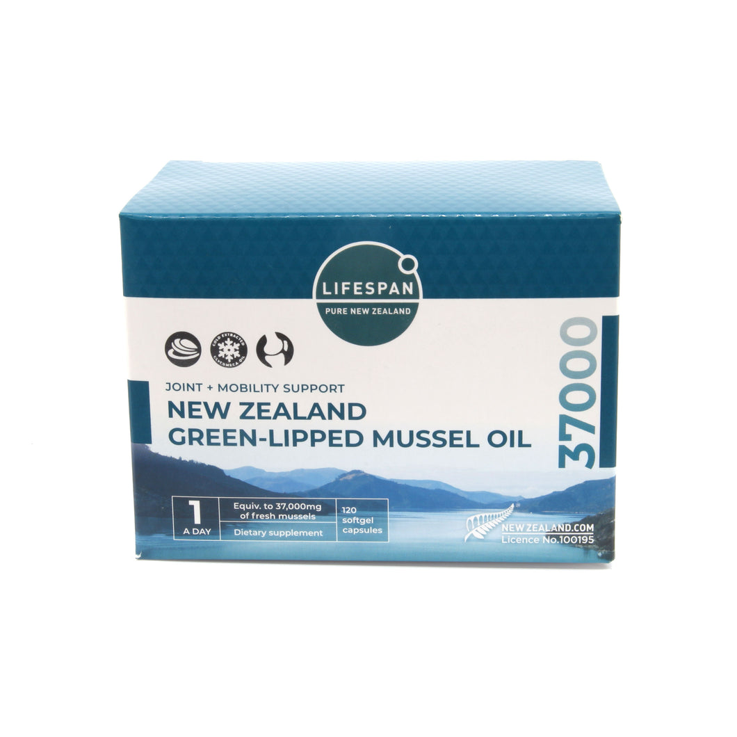 Lifespan Green Lipped Mussel Oil 37000mg, 120 Capsules